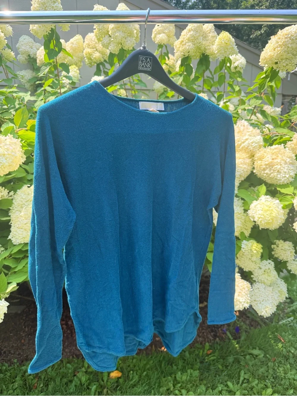 Michael Kors Teal Crewneck Lightweight Sweater